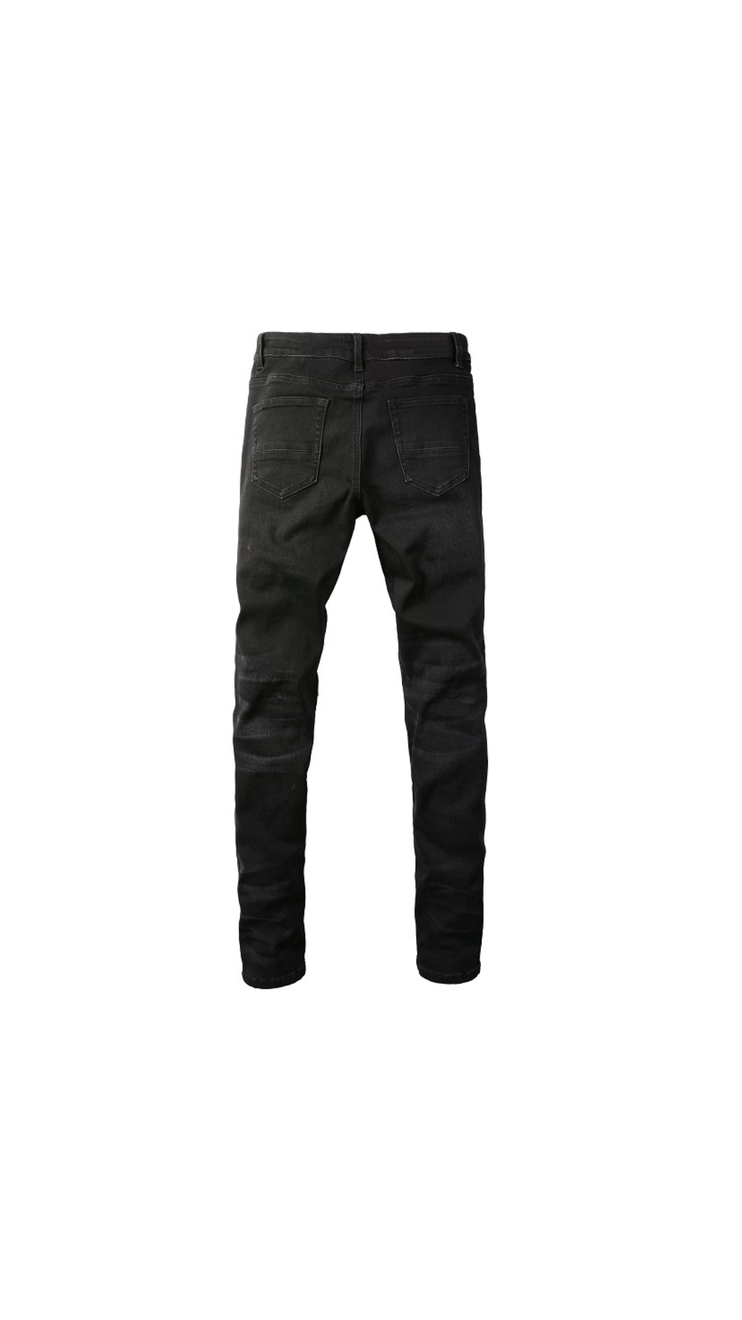 Blue Patch Black Jeans