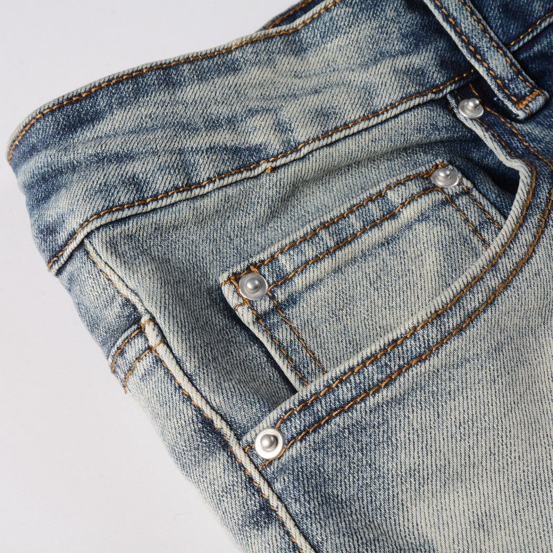 Diamonds Patch Washed Jeans