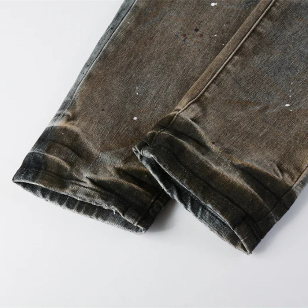 Two Tone Washed Jeans