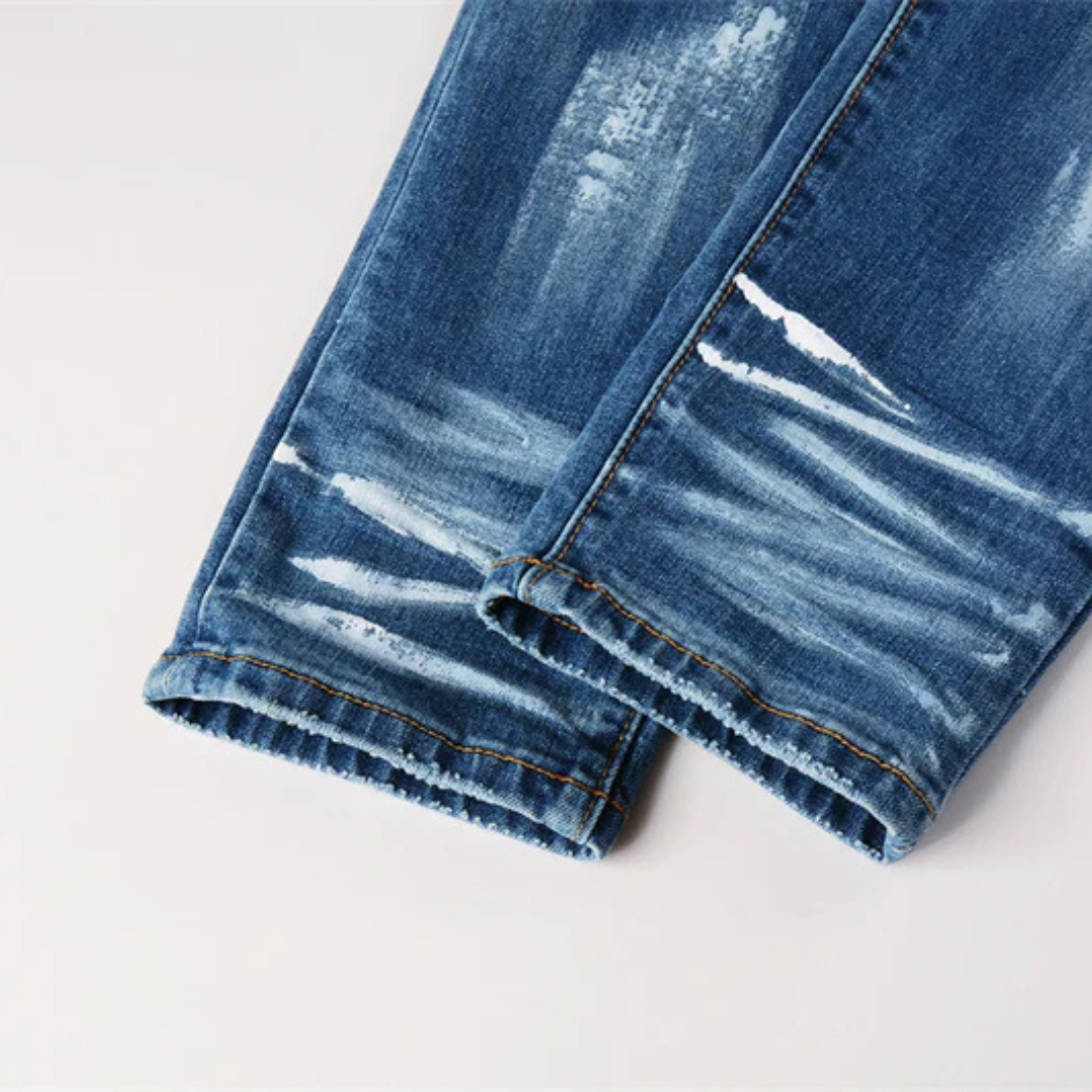Painted Blue Jeans