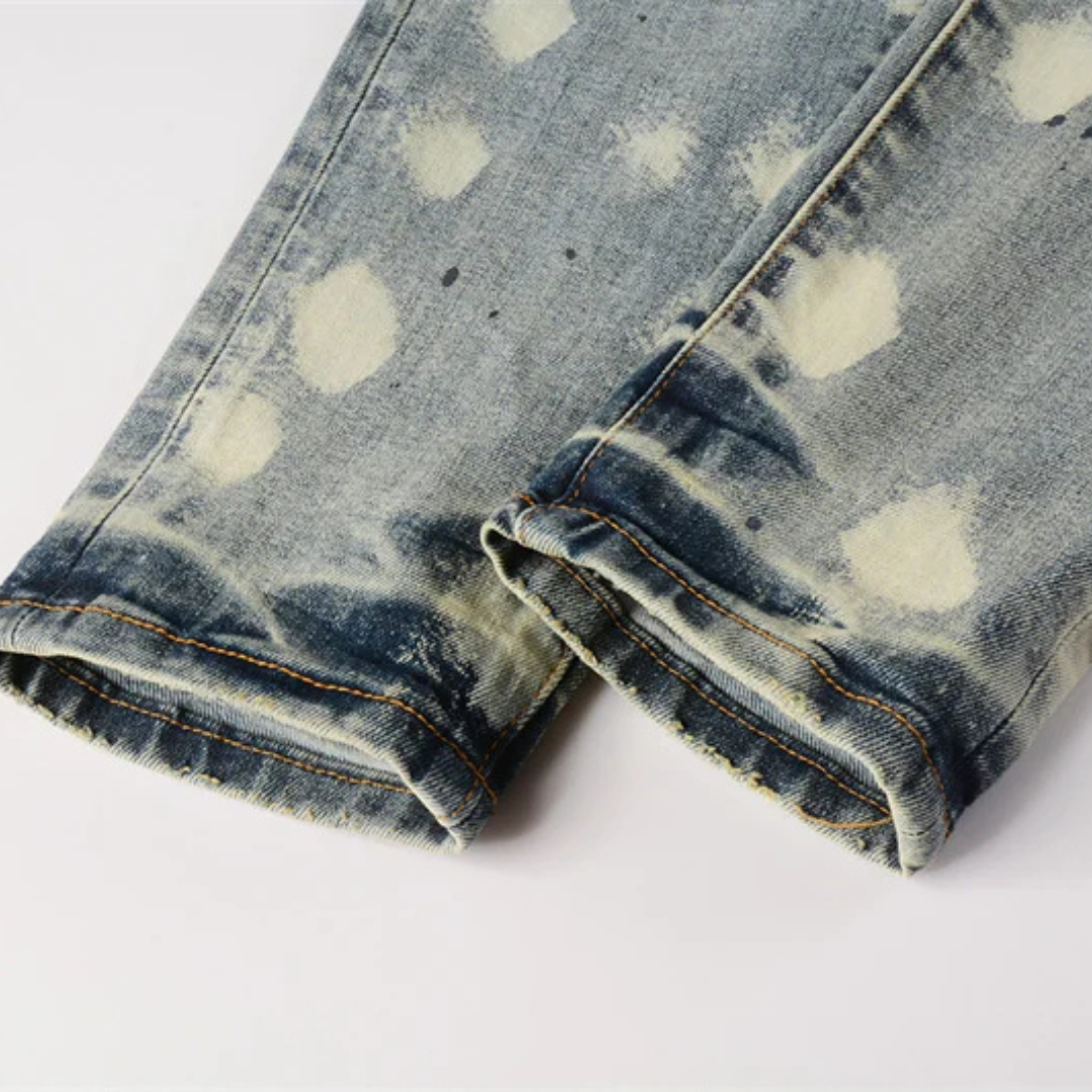 Paint Splash Washed Jeans