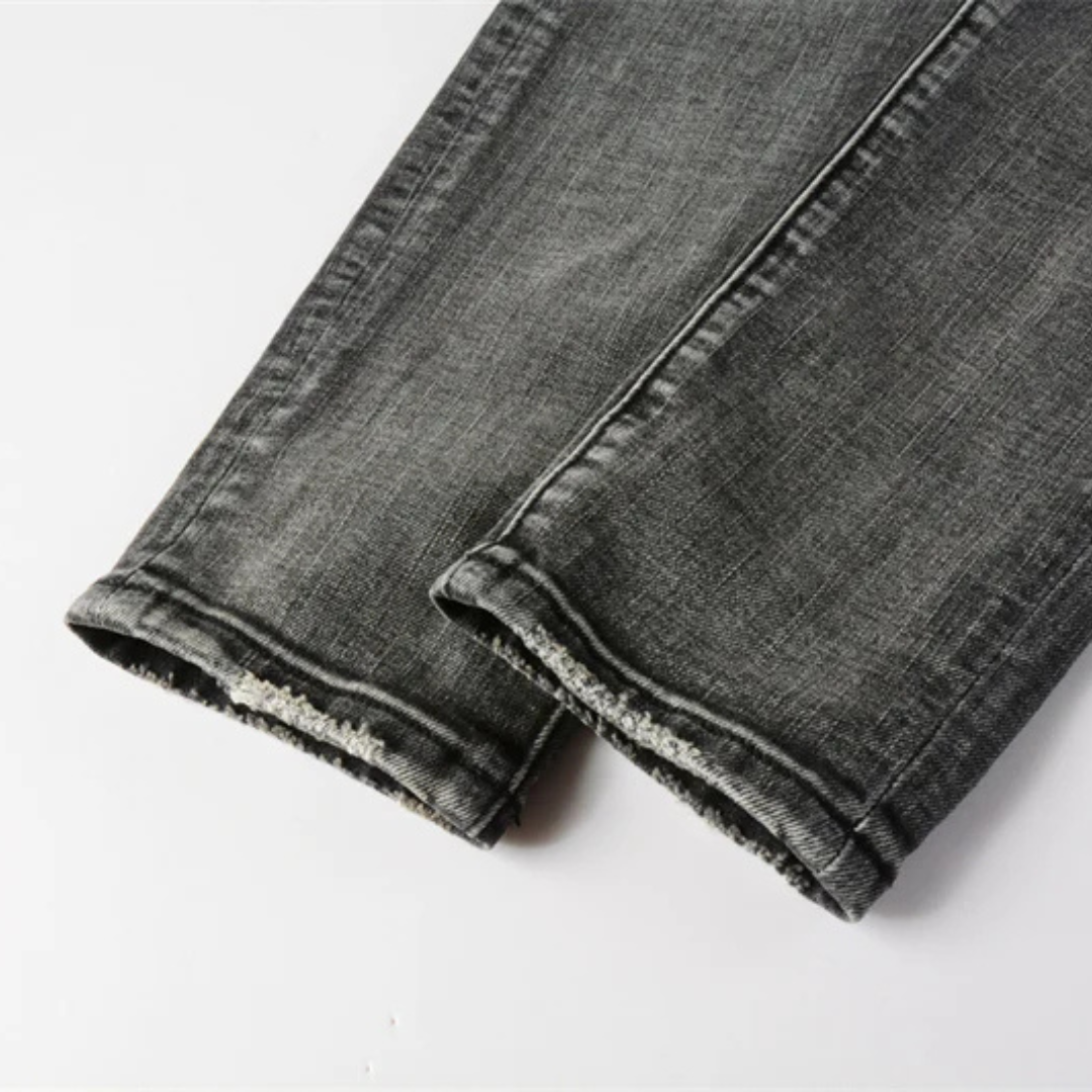 Ripped Washed Grey Jeans
