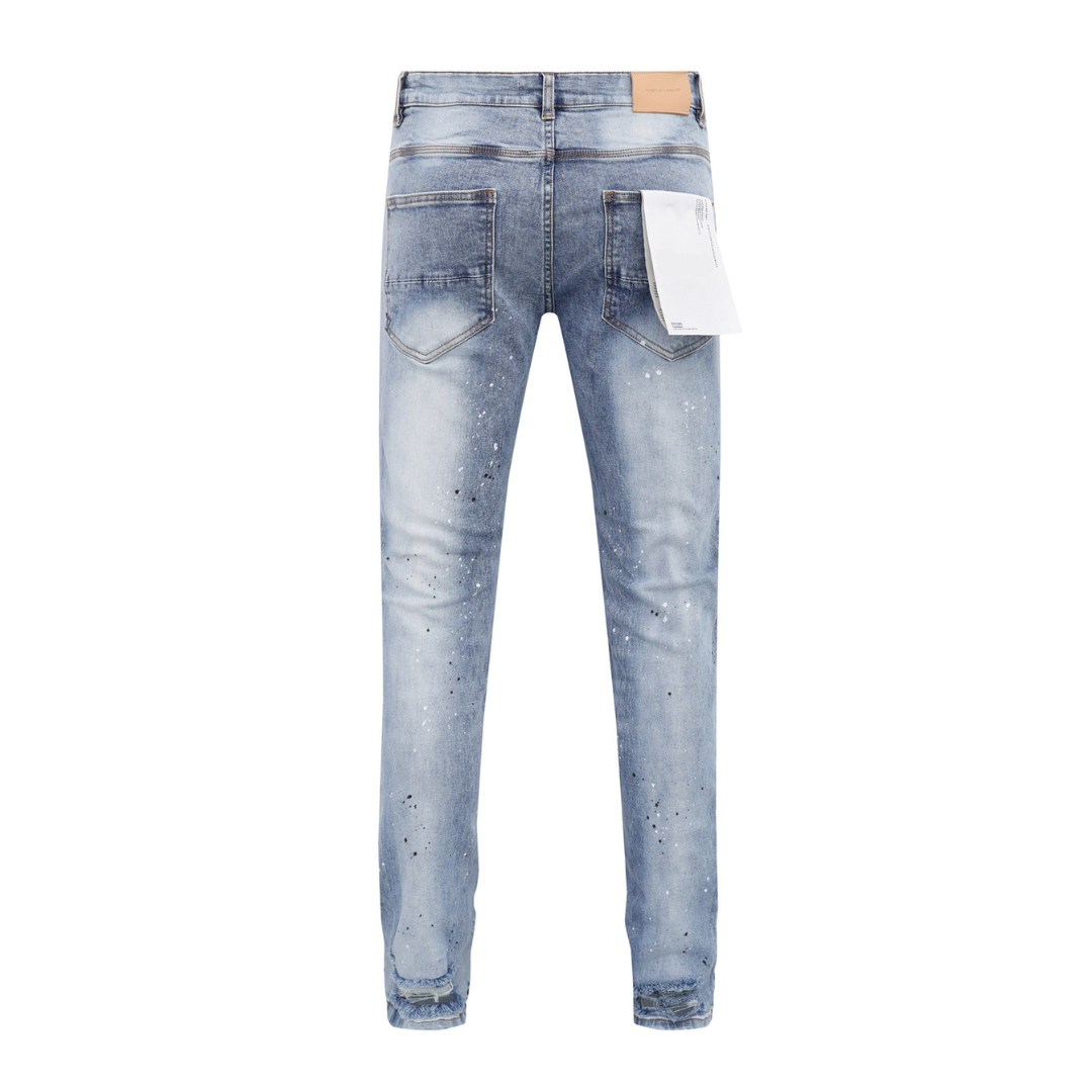 Basic Paint Splash Blue Jeans