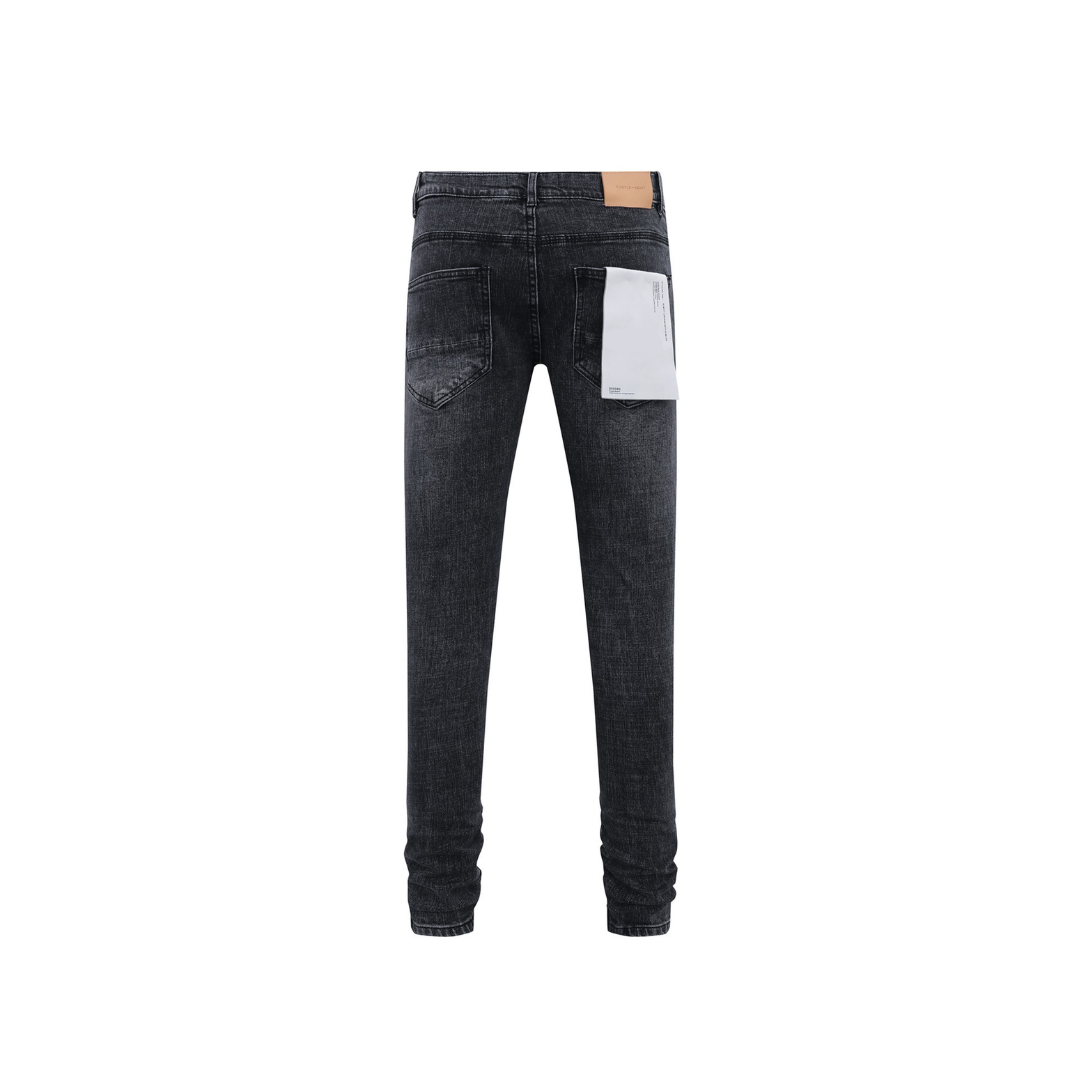 Basic Ripped Paint Splash Retro Black Jeans