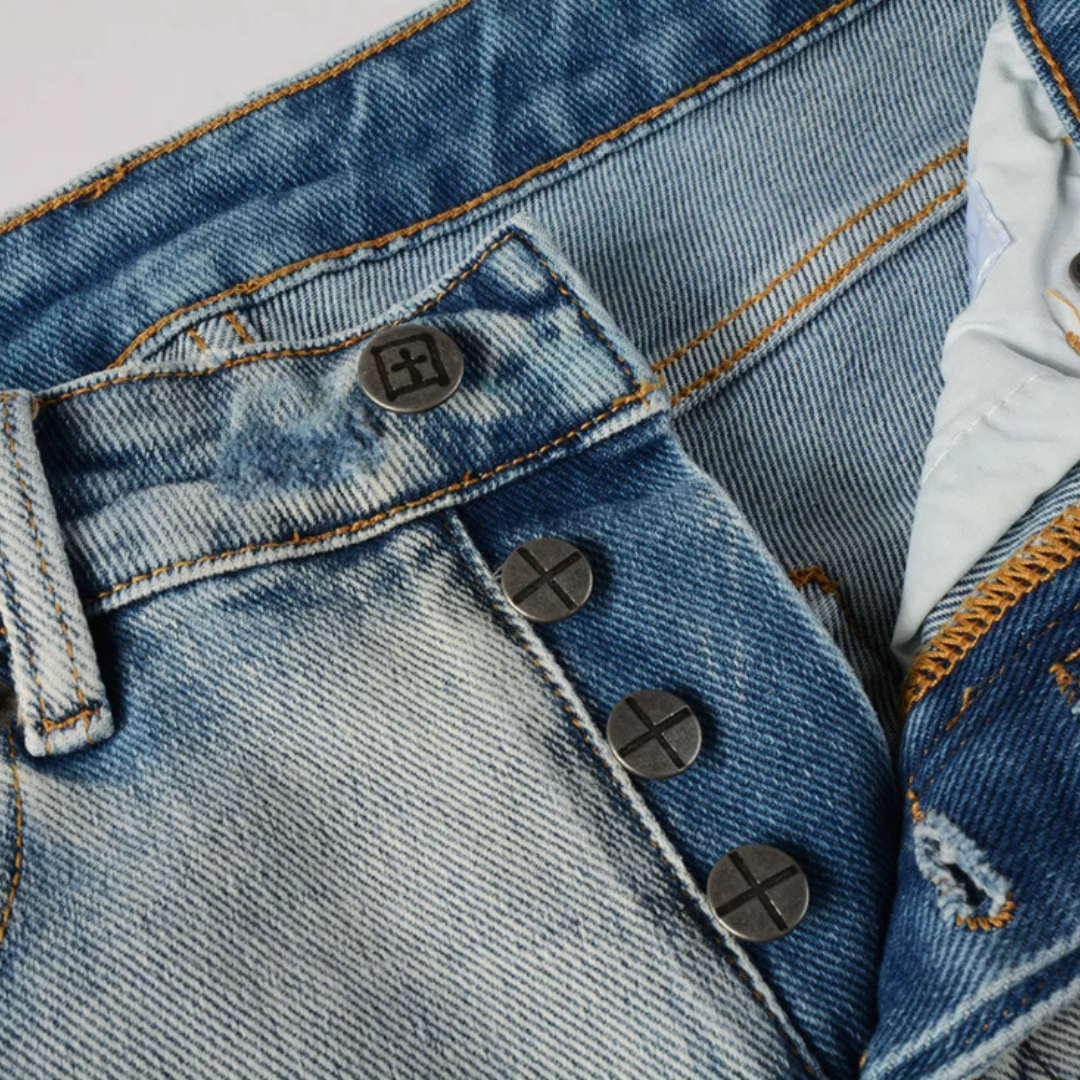 Distressed Light Blue Jeans