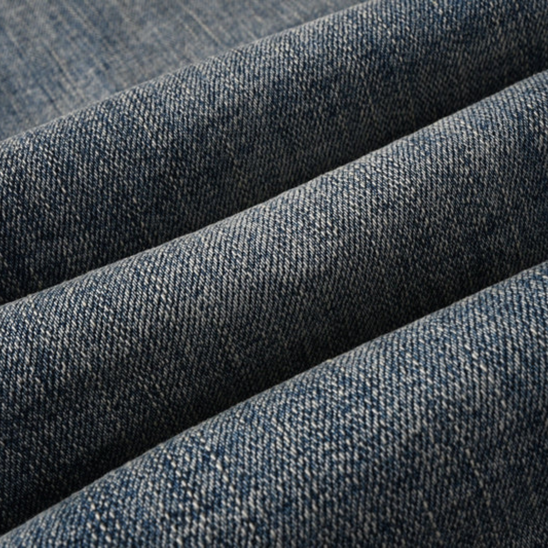 Distressed Blue Jeans