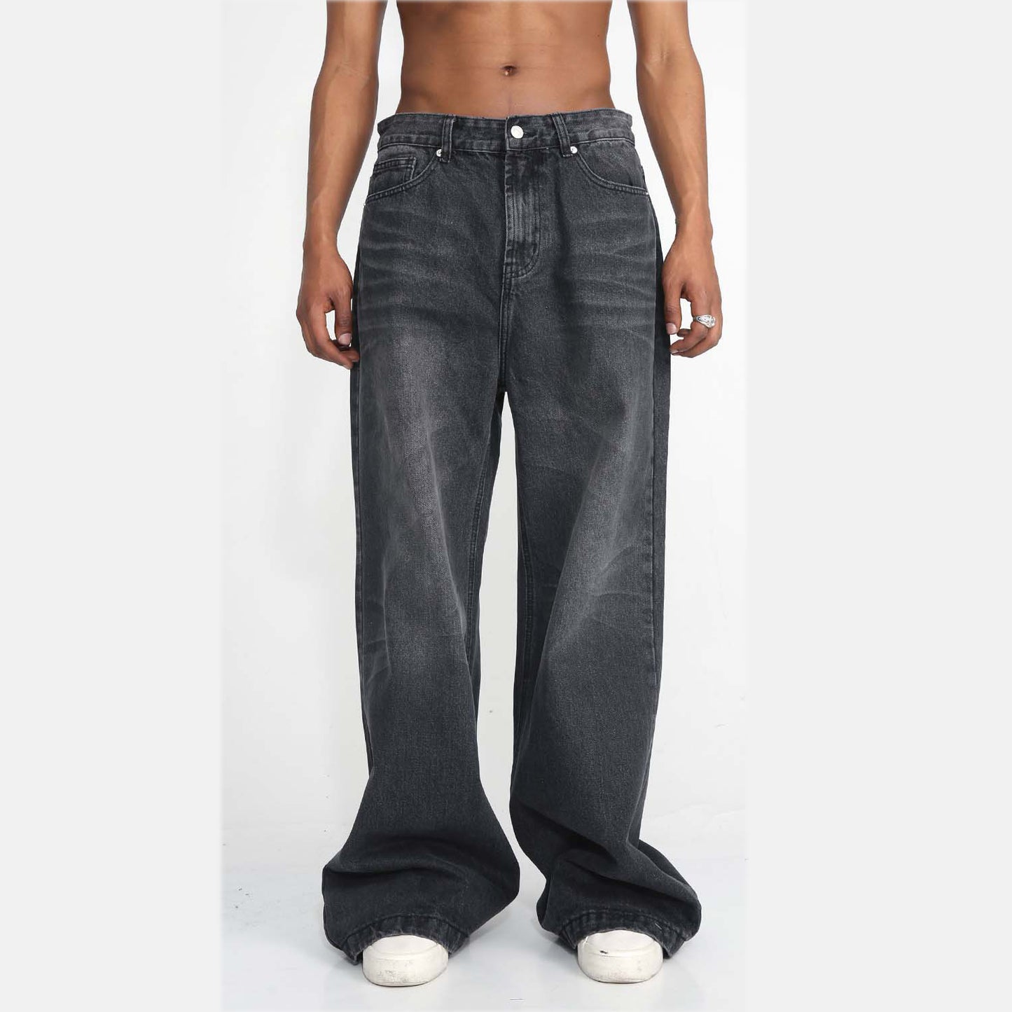 Retro Black Baggy Jeans