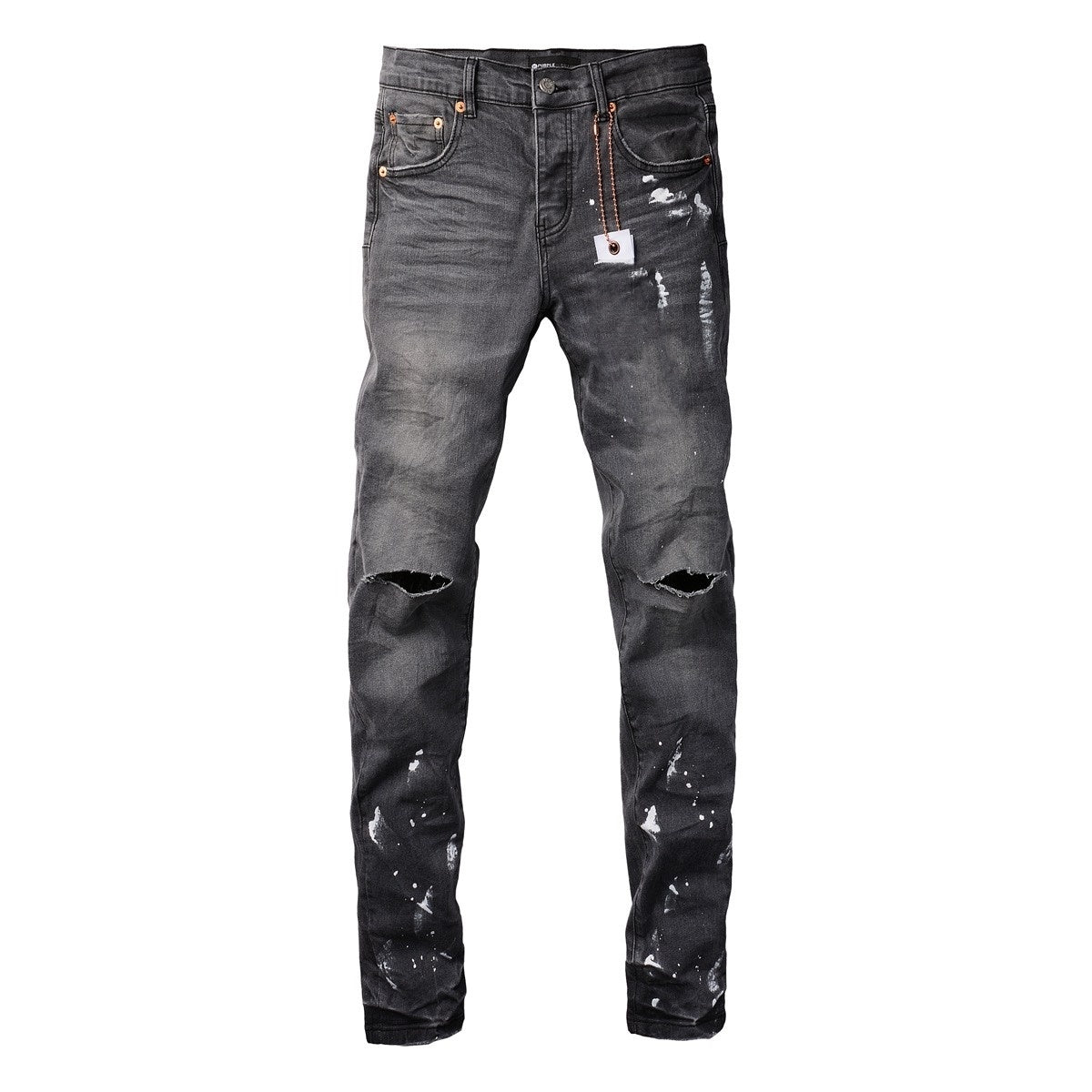 Painted Dark Grey Jeans