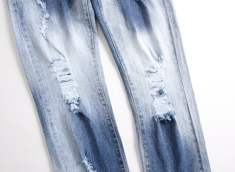 Scratch Washed Blue Jeans