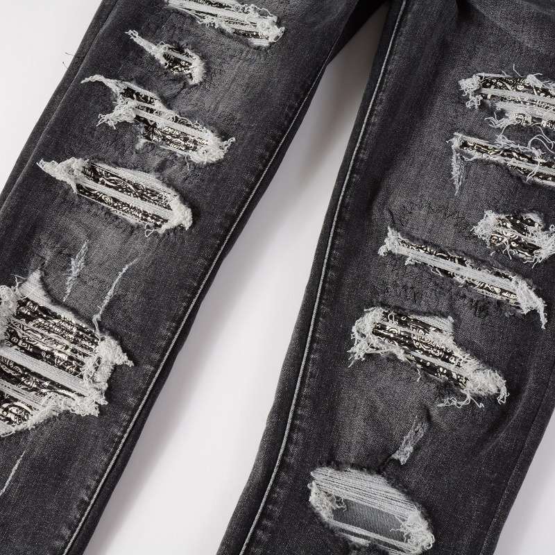 Retro Black Bandana Jeans