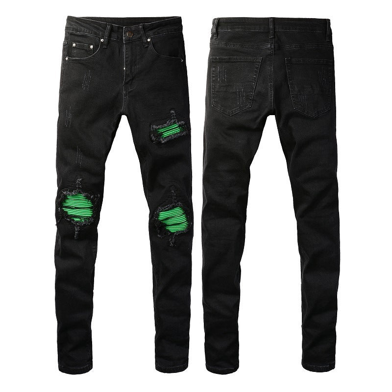 Green Patch Jeans