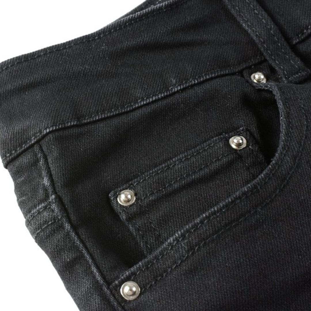 Black Patch Jeans