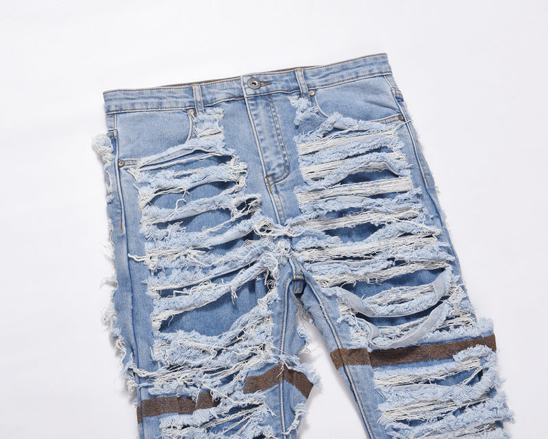 Distressed Straight Jeans