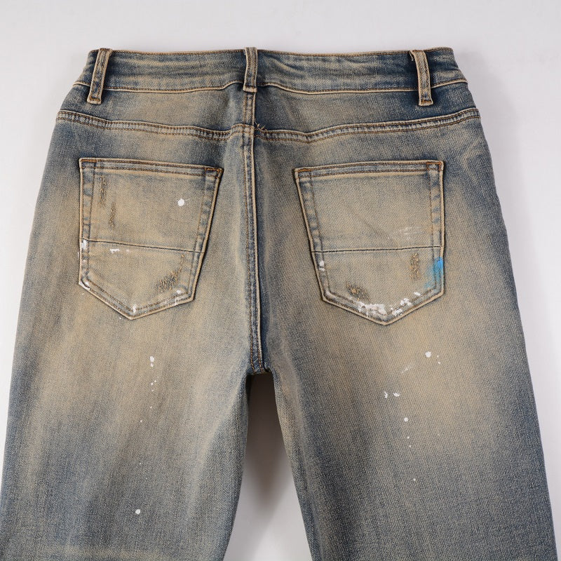 Washed Painted Jeans