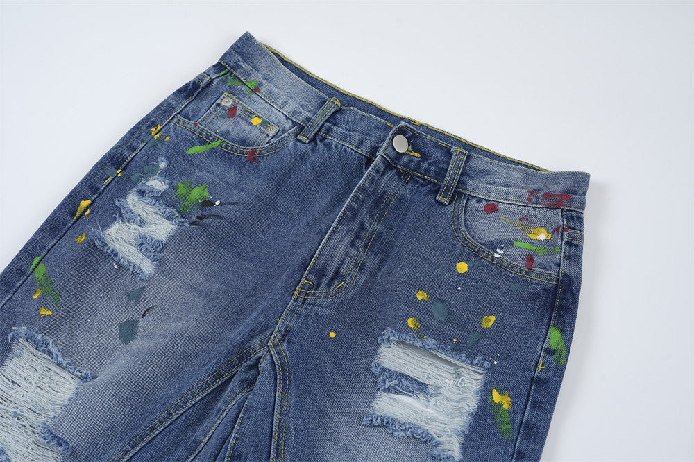 Painted Flared Jeans