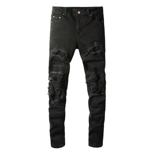 Black Patch Jeans