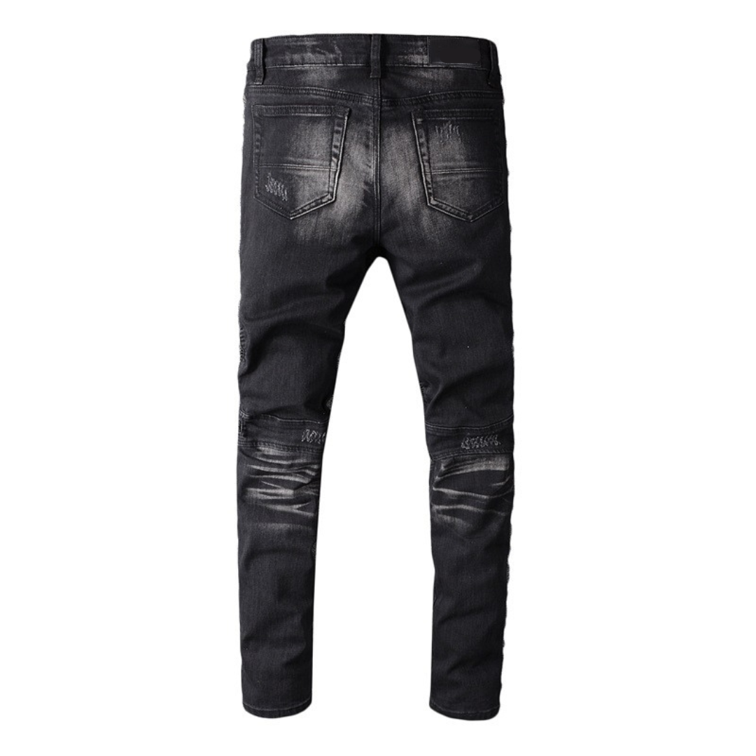 Biker Black Jeans