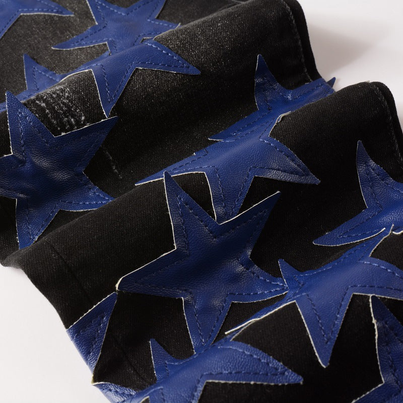 Blue Stars Black Jeans