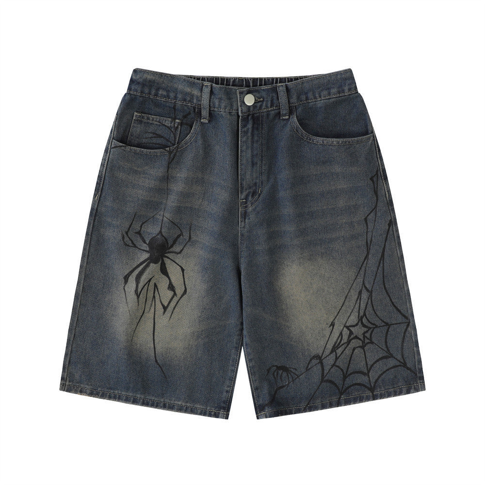 Y2K Spider Short Jeans