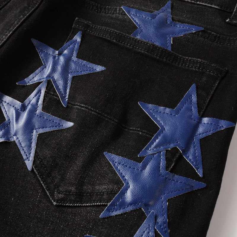 Blue Stars Black Jeans