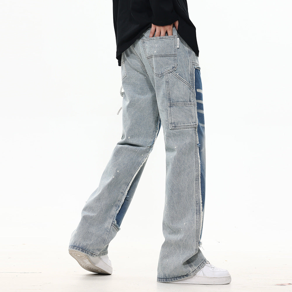 Patchwork Flared Jeans