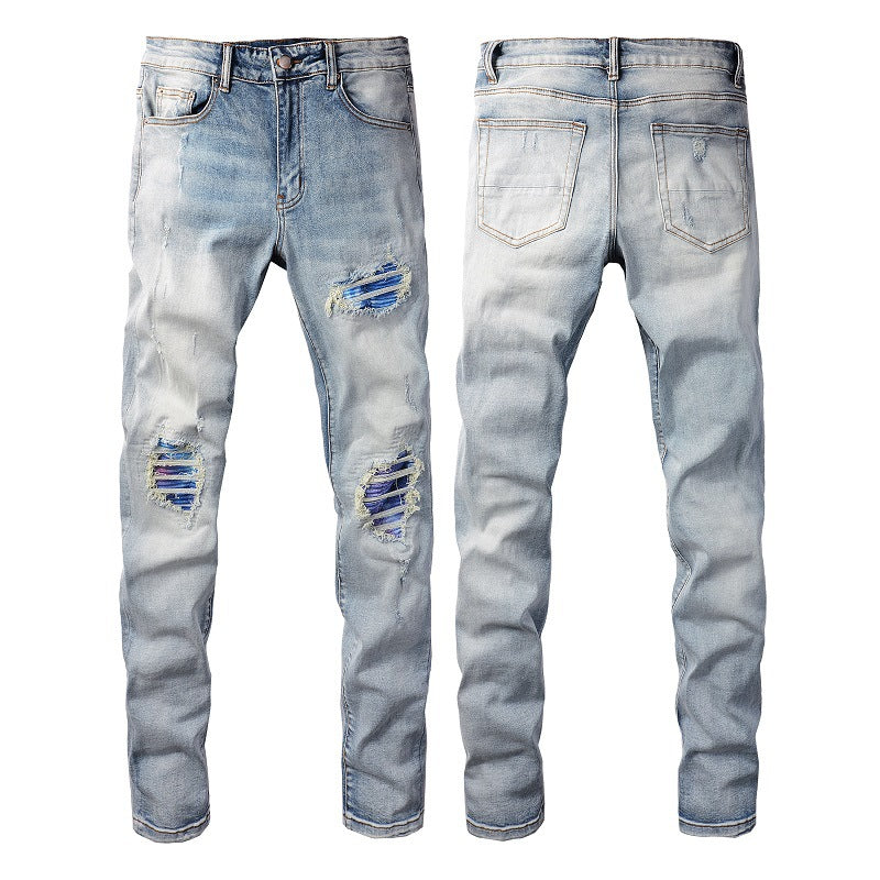 Colorful Gradient Patch Jeans – Jeanfluence