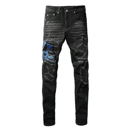 Blue Snake Jeans