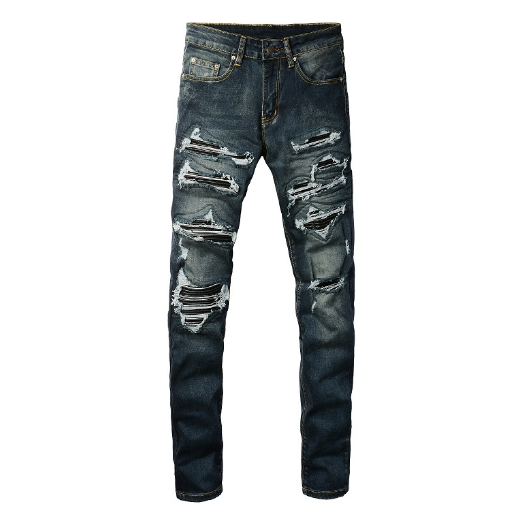 Freixo Navy | Stretch Denim Jeans | Men's Trousers | Oliver Sweeney