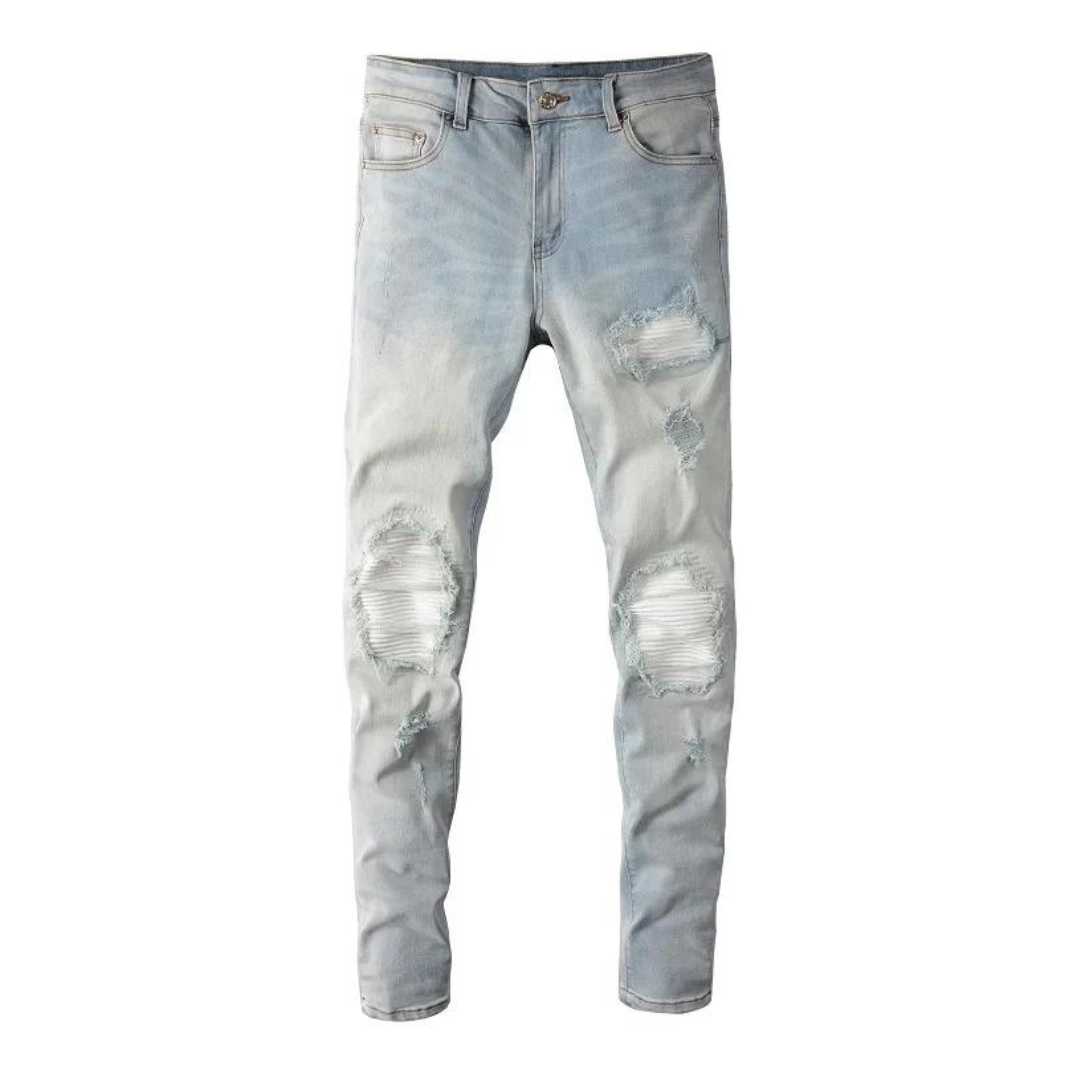 White Patch Light Blue Jeans – Jeanfluence