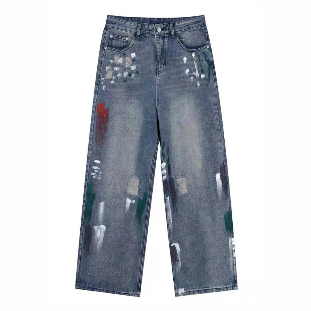 Painted Baggy Jeans