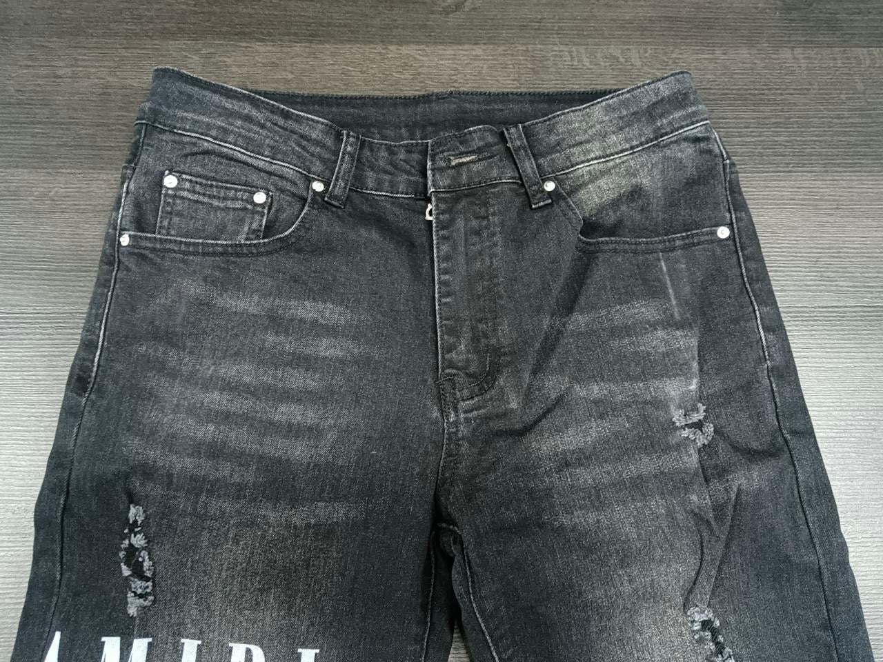 Painted Design Black Jeans