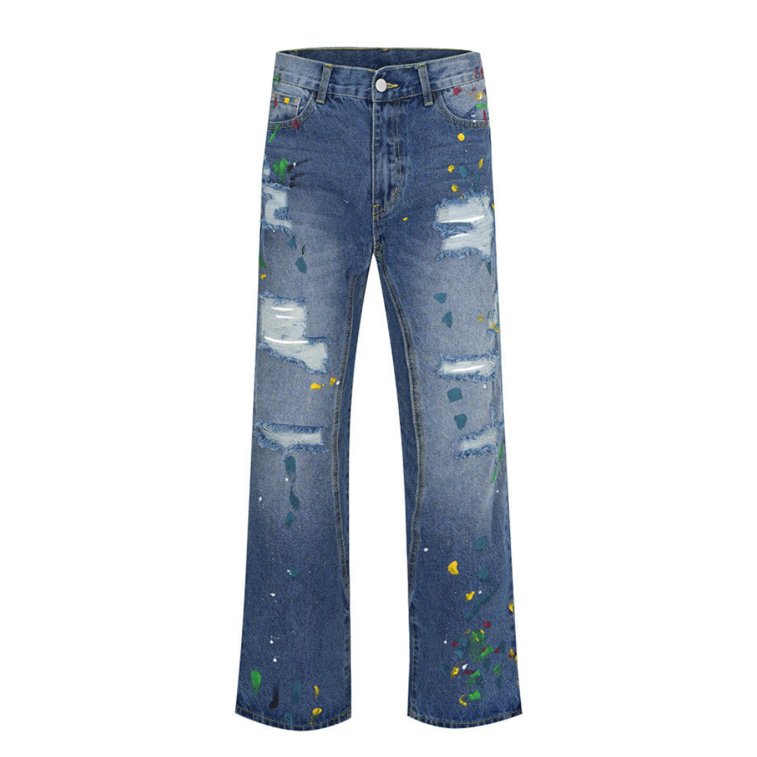 Painted Flared Jeans