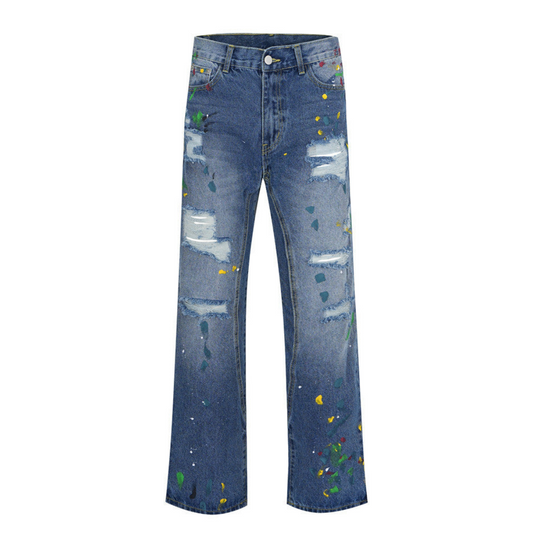 Painted Flared Jeans