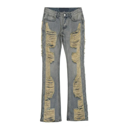 Distressed Flared Jeans