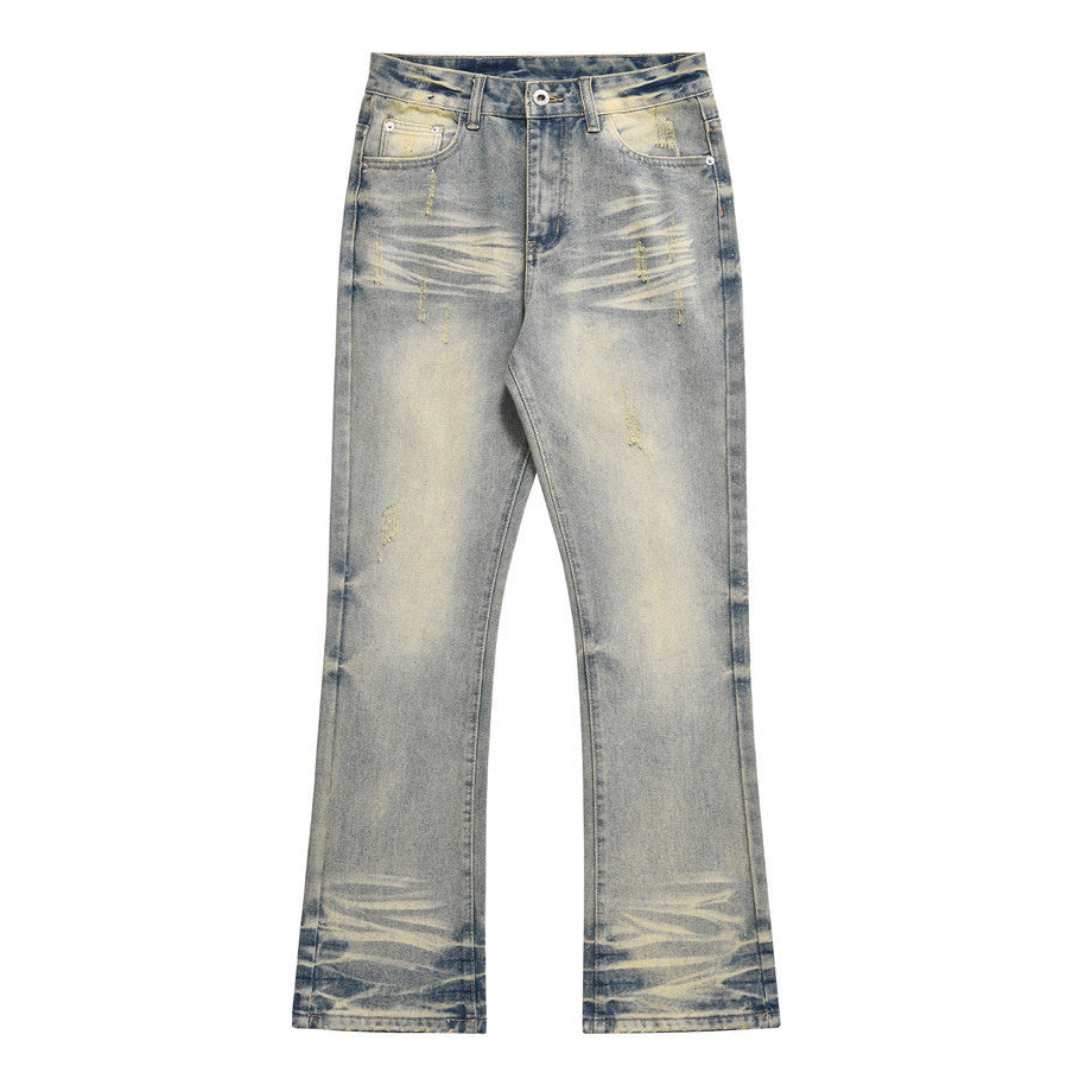 Washed Flare Jeans