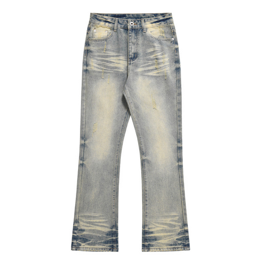 Washed Flare Jeans