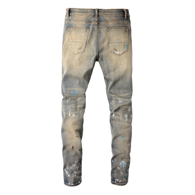 Washed Painted Jeans