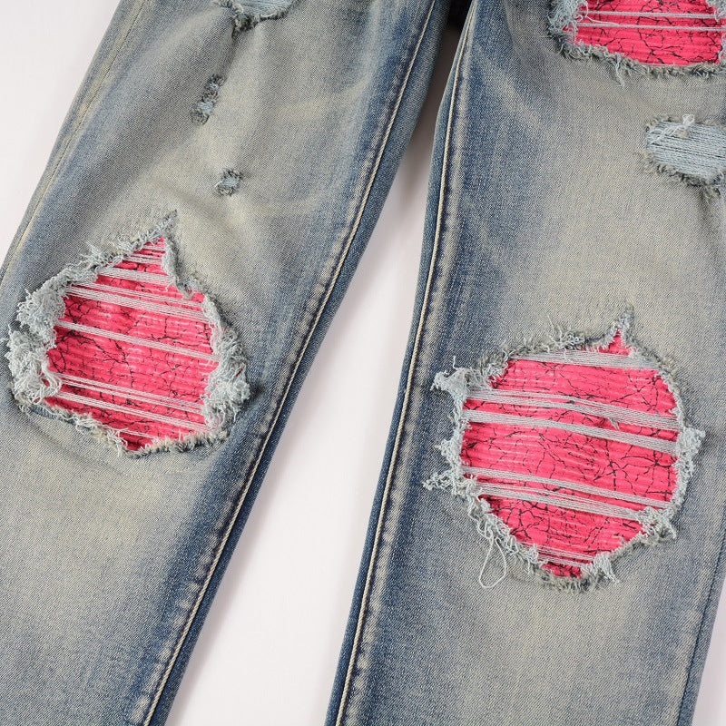 Pink Patch Jeans