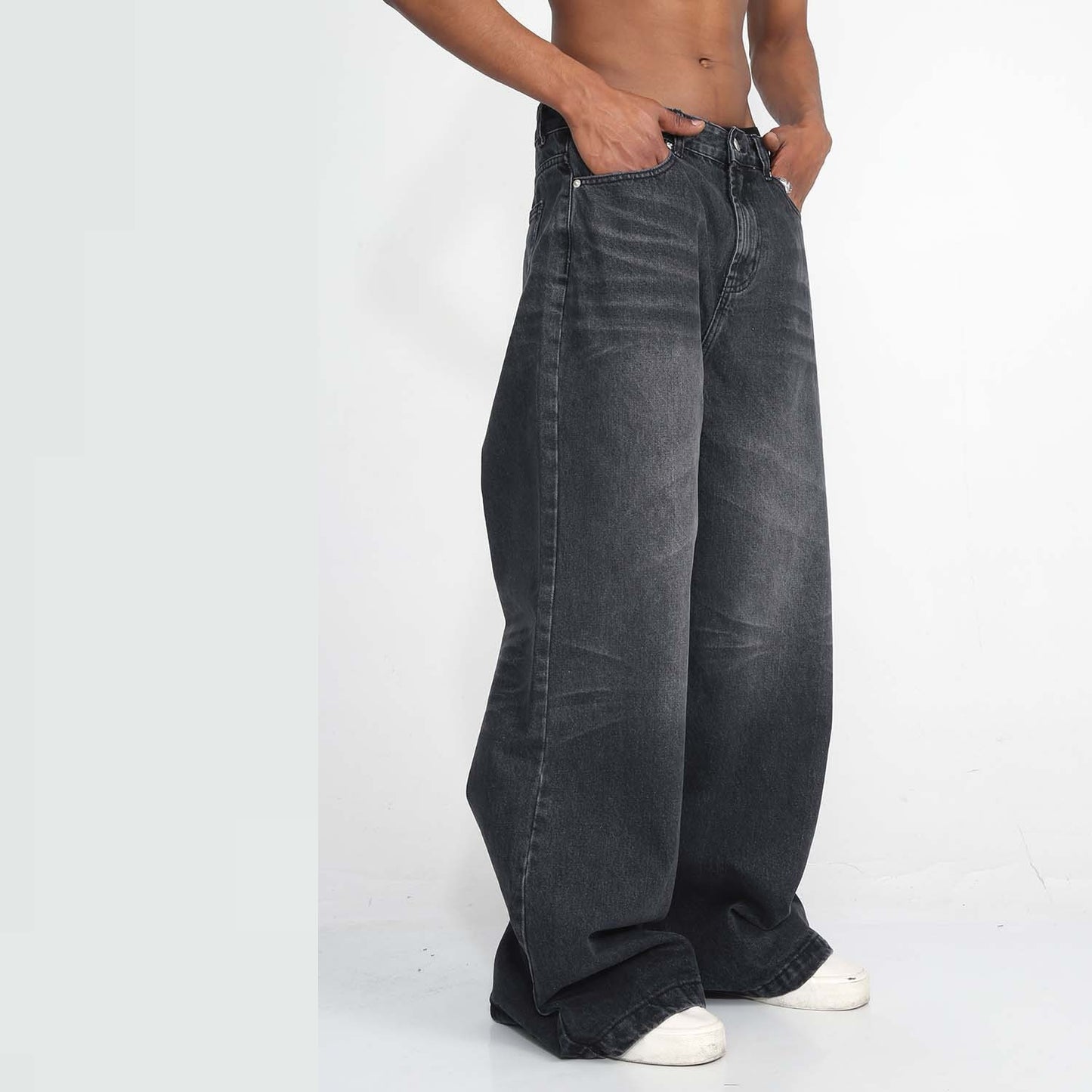 Retro Black Baggy Jeans