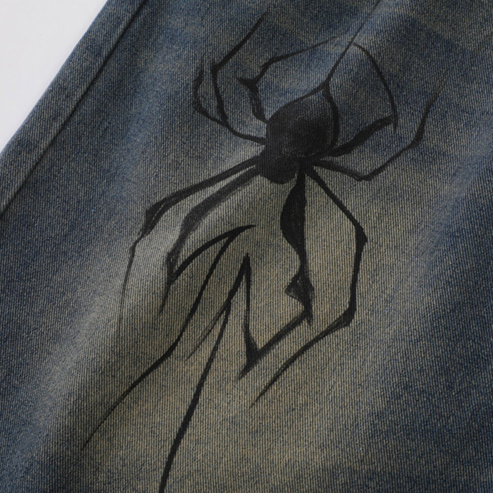 Y2K Spider Short Jeans