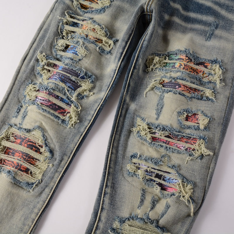 Colorful Patches Jeans