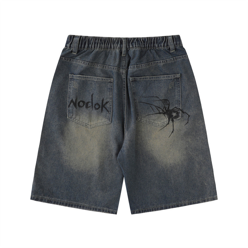 Y2K Spider Short Jeans