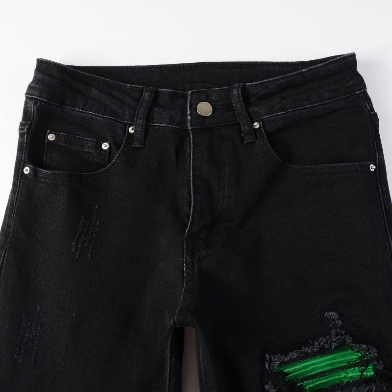 Green Patch Jeans