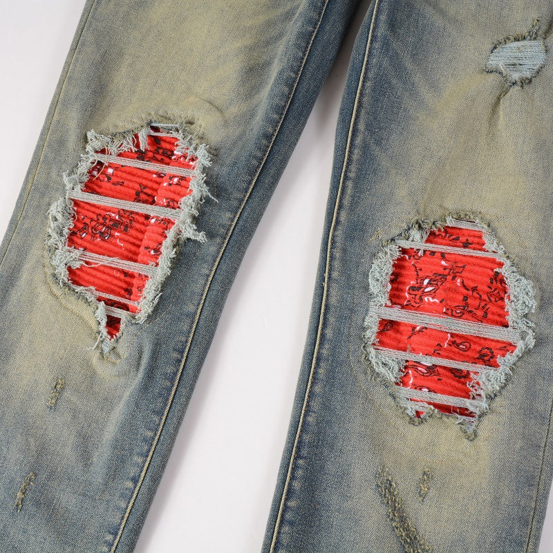 Red Bandana Jeans – Jeanfluence