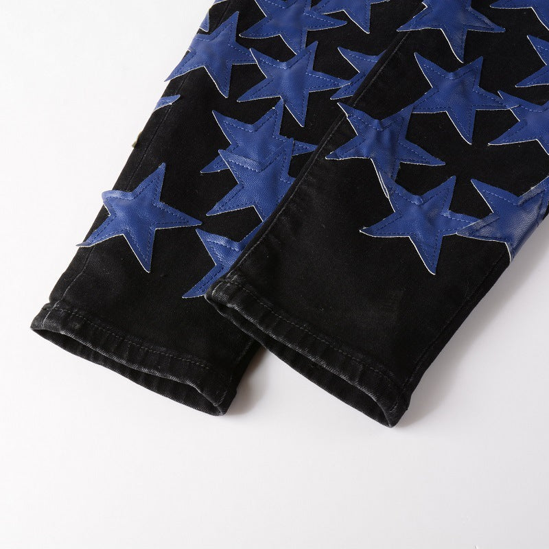 Blue Stars Black Jeans