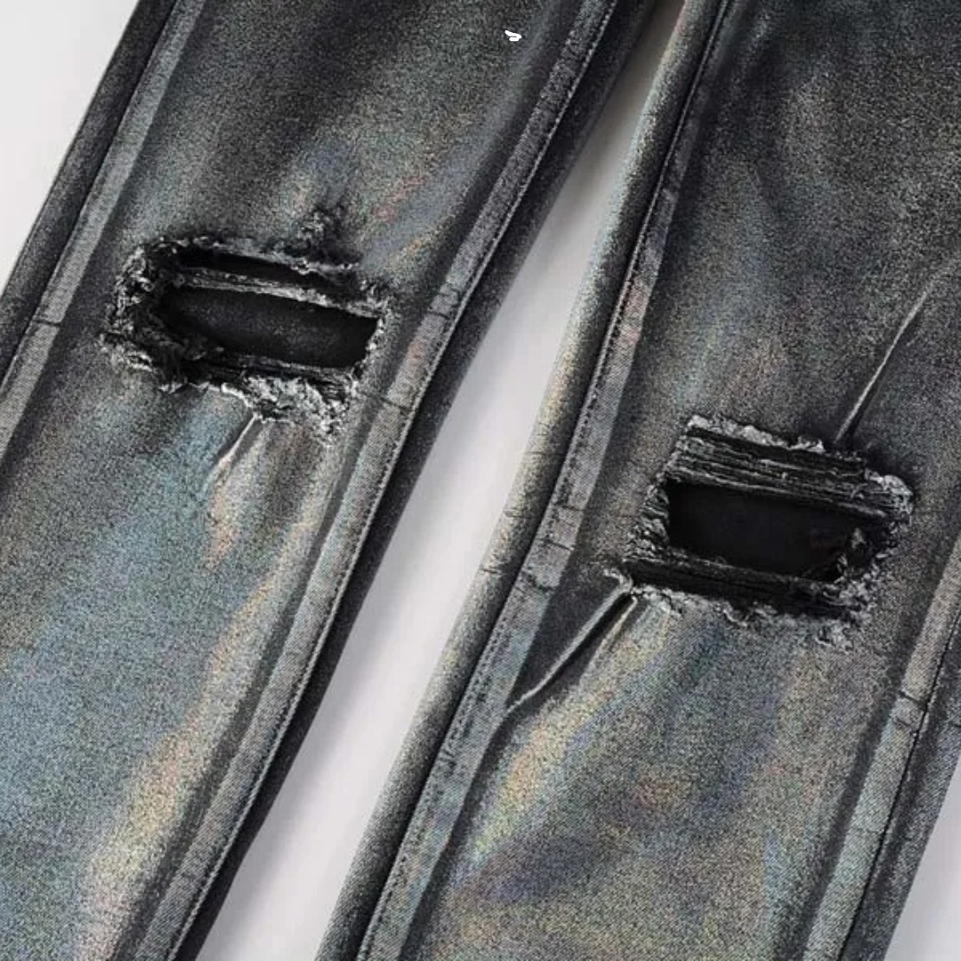 Faded Colors Washed Black Jeans