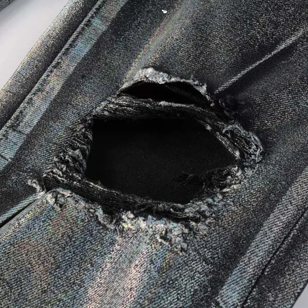 Faded Colors Washed Black Jeans