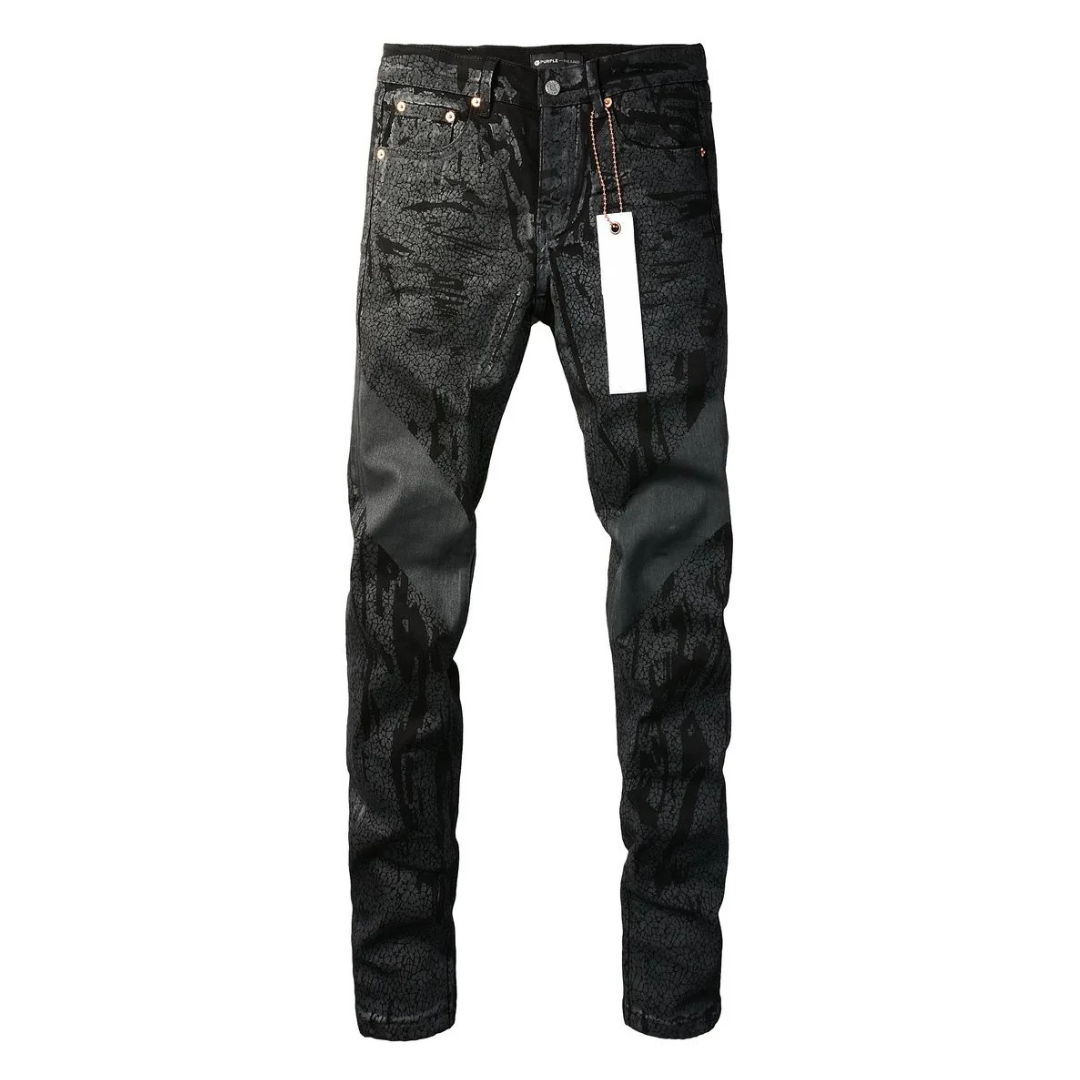 Washed Design Black Jeans