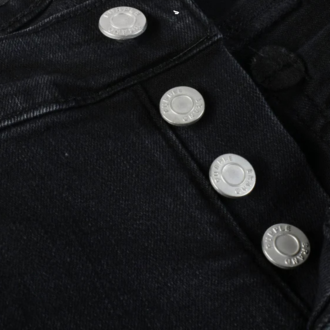 Washed Design Black Jeans