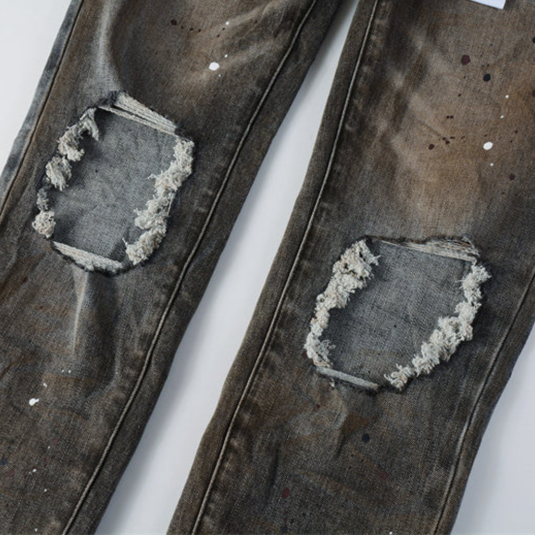 Two Tone Washed Jeans